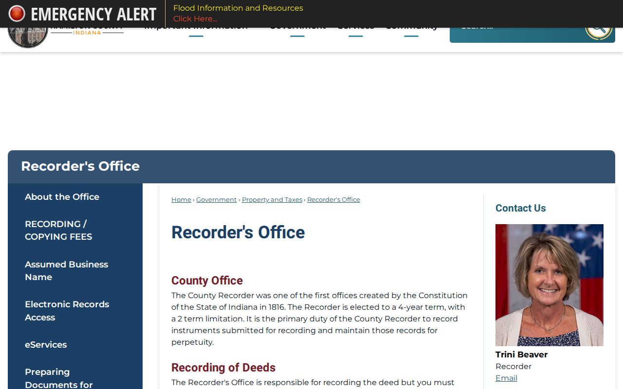 Hamilton County Recorder source for Carmel previous residents