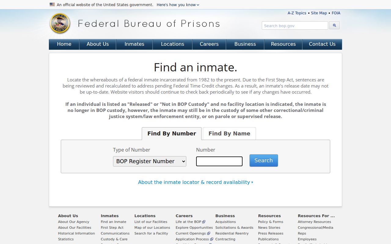 Federal inmate locator used as a separate Carmel resident identity check