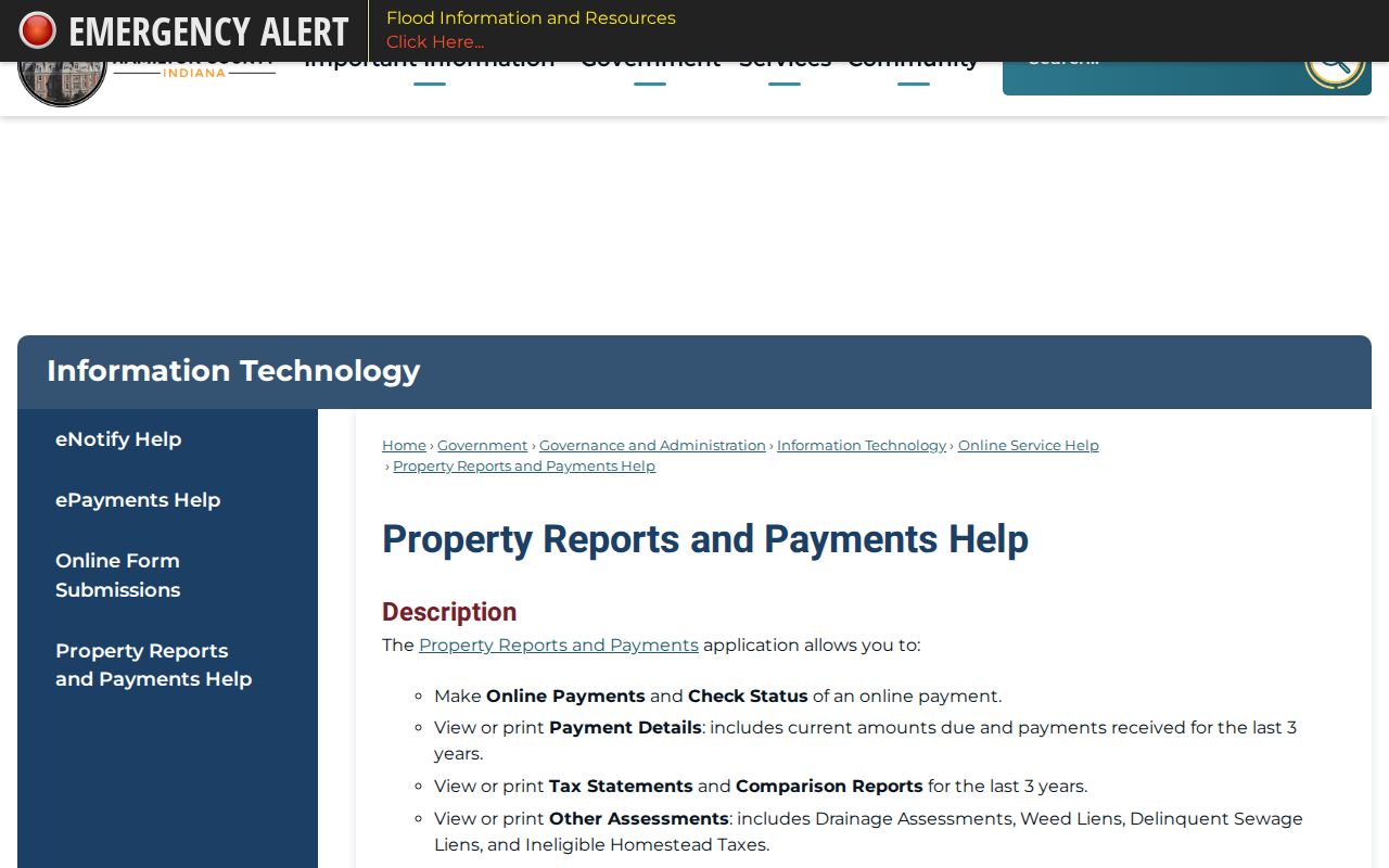 Carmel street directory property reports help